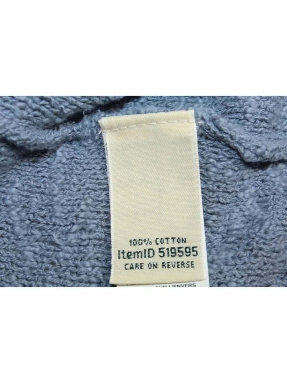 LL Bean Midweight Cotton Slub Sweater Henley Short Sleeve Soft Indigo Medium - Picture 8 of 11